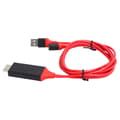 Pikkukuva 5 / 8: Type C - HDMI -kaapeli 1080p USB-sovitin iOS Android -matkapuhelimelle, punainen