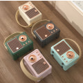 Miniatyrbild 5 av 5: Retro bärbart ljud, nostalgisk mini bluetooth högtalare (den svarta),