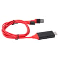Miniatyrbillede 6 af 8: Type C til HDMI Kabel 1080p USB Adapter til iOS Android Mobiltelefon Rød