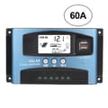 MPPT 60A Solarladdningsregulator Dubbel USB LCD-skärm 12V 24V