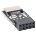 Miniatyrbilde 6 av 8: USB 2.0 Hunn til Type E 9-Pinners Front 20-Pinners Slitesterk Metall Plast Adapter