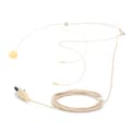 Beige 3-Pin Stik Hovedmonteret Mikrofon Kapacitans Hoved til Bodypack Transmitter
