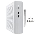 G60S HTPC Kabinett Full Aluminium DCATX Strømforsyning MiniITX Kabinett Sølv USB2.0 Stasjonær Datamaskin
