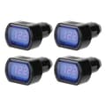 4st Bil Voltmeter LED Digital Display Batterispänningsövervakare Detektor