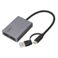 USB C till Dubbel HDMI Adapter 1080P Plug and Play Aluminiumlegering för Laptop Desktop PC