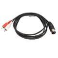 5 Pin DIN Han til 2 RCA Han Kabel PVC Dækning Lydforbindelse til CD Afspiller VCR DVD Phono LD