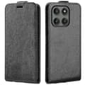 Kompatibelt etui til Motorola Edge 60 Pro 5G med kortpladser, vertikalt foldbart læderetui Black