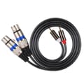 Dobbelt RCA Han til XLR Hun Audio Adapter Kabel Patch Cord Dobbelt Række PVC Tråd