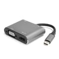 USB C til HDMI VGA USB 3.0 Docking Station 4 i 1 Konverter 4K