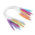 Sett med rundpinner - 12 stk (40 cm), flerfarget plast