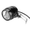 Miniatyrbillede 4 af 8: LED Aluminium E Cykel Forlygte Horn 2 i 1 Sæt Front Forlygte Lys Sort