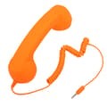 Retro Strålingssikker 3,5 mm Kablet Headset Orange til Smartphone Computer