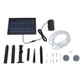 Solarluftpump 8W 10V 2400mAh ABS Polysilikon med 2 Bubbelstenar Slang för Damm Pool