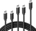 (5st) 2m USB-C - USB-C 3A laddkabel / Extra Lång QC3.0 60W (5-PACK) 2 meter