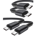 Miniatyrbild 1 av 2: (4st) 1M Meter USB-C till C Laddningskabel Samsung/Sony/Huawei