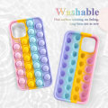Miniatyrbild 3 av 5: Pop It Fidget Push Bubble Toy Mobilskal Stressboll iPhone12MINI