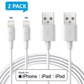 (2st) (2-Pack) 1 meter Lightning iPhone Laddnings Kabel 1M (2-PACK)