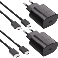 Miniatyrbild 1 av 2: (2x) Super laddare Samsung Extra Lång A53/S20/S21/S22/S23 Typ-C 2M (2M + 25w)