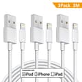 (3-Pack) 3 meter Lightning iPhone Laddnings Kabel (Extra Lång) 3M (3-PACK)