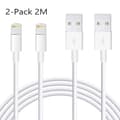 (2-pack) 2M laddare iPhone 14/13/12/11/Xs/Max/X/8/7/6 (2-PACK) 2 meter