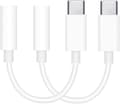 (2st) Adapter USB-C till 3.5mm Vit Adapter OnePlus hörlurar