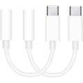 Miniatyrbild 2 av 4: (2st) USB-C till 3,5 mm adapter för hörlurar Vit one size