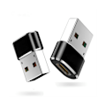 Miniatyrbild 1 av 7: (2st) USB-adapter - USB typ A (hane) till USB-C (hona) - USB 3.1 (2PACK) C-hona till A-hane