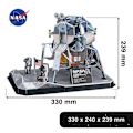 Miniatyrbillede 4 af 6: 3D-puslespil Lunar Module Eagle, 3D-puslespil til børn, model til at bygge til voksne, gave til 8-årig dreng, modeller og modellering