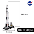 Miniatyrbillede 4 af 6: 3D-puslespil Apollo Saturn V Rocket, 3D-puslespil til børn | Model til at bygge voksen, gave til 8-årig dreng, modeller og modellering