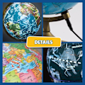 Miniatyrbillede 2 af 6: BIG MINDS - Interactive Earth Globe på engelsk | Lysende børns jordklode Nat- og dagtilstand | Med ansøgning | Flerfärgad