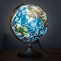 Miniatyrbillede 5 af 6: BIG MINDS - Interactive Earth Globe på engelsk | Lysende børns jordklode Nat- og dagtilstand | Med ansøgning | Flerfärgad