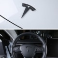 Miniatyrbild 4 av 5: 3x Matt Svart T-Logotyp Huvemblem Tesla Model Y
