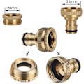 Miniatyrbillede 3 af 5: 1/2 og 3/4 med messinghane-adapter, hane-adapter, slangehane