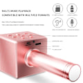 Miniatyrbillede 2 af 5: Trådløs Bluetooth Karaoke Mikrofon, 3 i 1 Bærbar Håndholdt Ka