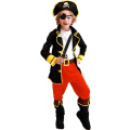 Miniatyrbild 1 av 5: Vacker piratpojke prinsesskostym med hatt, pannband och bälte