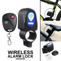 Miniatyrbild 5 av 5: Antilarm 105dB fjärrkontroll cykelcykelalarm svart