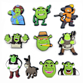 Pikkukuva 1 / 5: 10 kpl Shrek-korvakoruja, kestäviä ja vedenpitäviä kenkäkoristeita kaikille