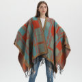 Pikkukuva 2 / 5: Oranssi 1 Lady Classic Line Color Lattice Shawl Cape Fashion Popul