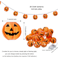 Pikkukuva 3 / 5: Halloween-lyhtyjen valosarja, 10 jalkaa 20 LED-oranssia pelottavaa kasvohahmoa