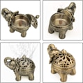 Miniatyrbillede 5 af 5: Metal Tilbageflow Røgelseholder, Elefant Kegle Røgelsebrænder,