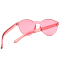 Miniatyrbillede 3 af 3: Pink Transparent Rimless Solbriller