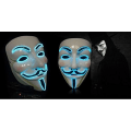 Miniatyrbilde 5 av 5: LED lysmaske V for Vendetta maske EL Wire lys opp Halloween