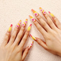 Pikkukuva 1 / 4: 24 Frosted Grapefruit Ballet Nails, Wearable False Nails, Manicur