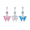 Miniatyrbillede 1 af 4: “Baby On Board” BioFlex Graviditets Navle Dangle Mave Ring,