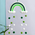 Pikkukuva 1 / 5: Rainbow Macrame Wall Tapetry Kodinsisustus Boho Käsinkudottu Lasten Tap