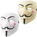 Miniatyrbilde 1 av 5: Anonym Halloween-maske, 2 stk. V for Vendetta-maske for voksne