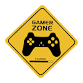 Miniatyrbillede 1 af 5: Gamer Zone Loading på arbejde Forstyr ikke Gamer på arbejde Dørstik