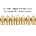 Miniatyrbillede 5 af 5: 16 stk. MK8 3D-printer dyse til Makerbot Creality CR