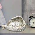 Miniatyrbilde 5 av 5: Dyrestatue katt engel statue grav ornament grav