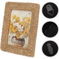 Miniatyrbillede 5 af 5: 1 stk. Flettet fotoramme Rattan fotoramme Kunstharpiks fotorammer Retr